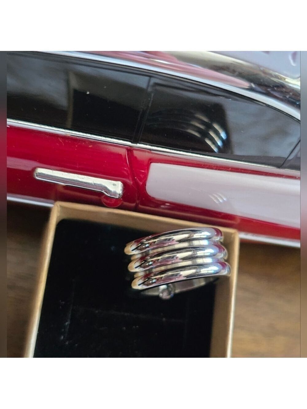 Speidel Stainless Steel CZ Triple Band Ring - Picture 5 of 9